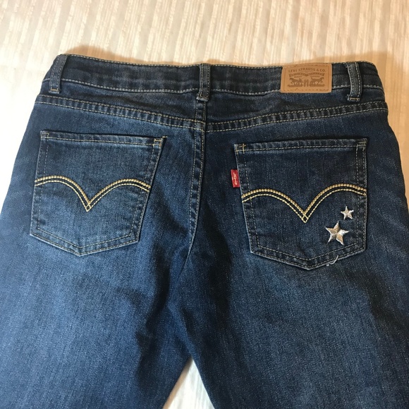 Girls Levis Skinny Jeans With Stars - Size 16 Reg - Picture 6 of 8